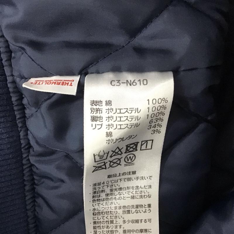チャンピオン Champion ジャケット、上着 ジャンパー、ブルゾン C3-N610 Baseball JKT ACTION サーモライト XL ロゴ、文字 紺 / ネイビー /  メンズ USED 古着 中古 10108198
