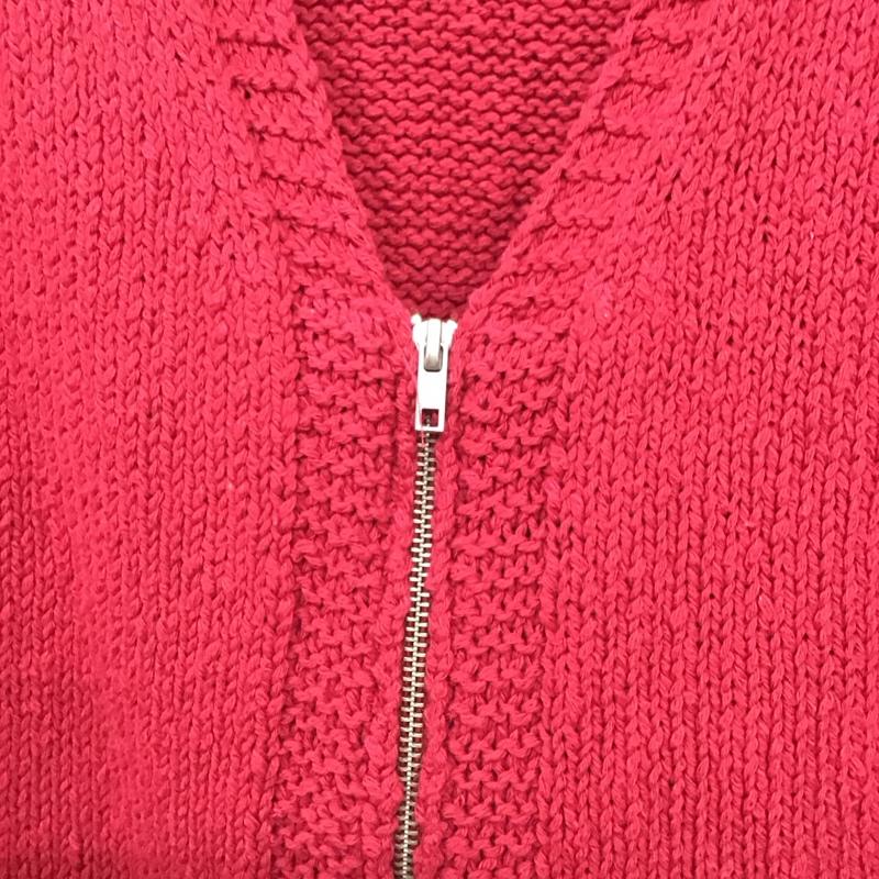 ロンハーマン RonHerman×Wrangler カーディガン 長袖 長袖ニットカーディガン ジップアップ S 無地 赤 / レッド /  メンズ USED 古着 中古 10141460
