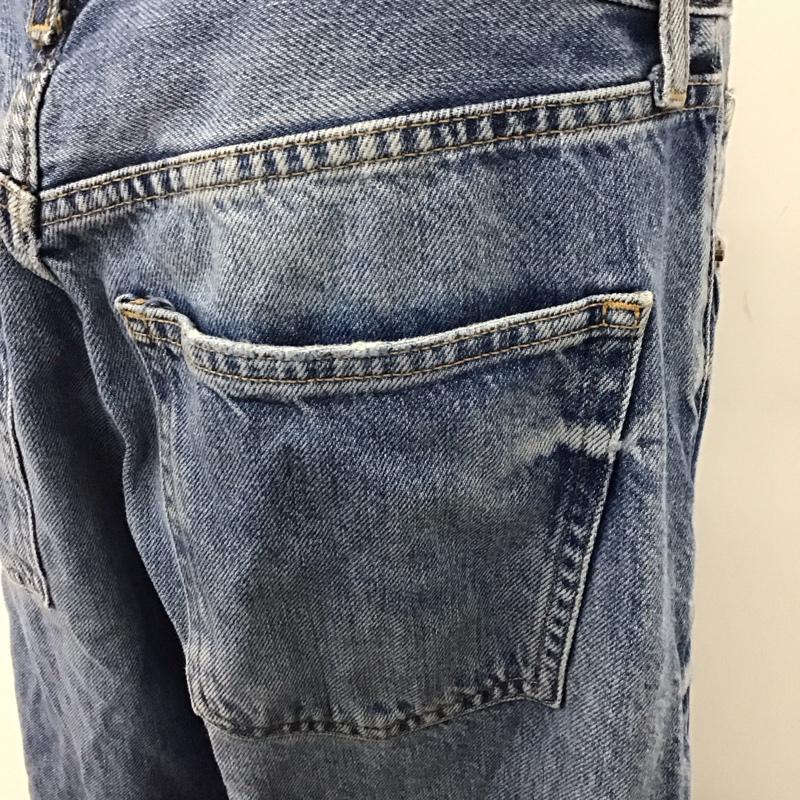 ザラ ZARA パンツ デニム、ジーンズ 6045 125 400 ハイウエスト ワイドパンツ 無地 青 / ブルー /  レディース USED 古着 中古 10120591