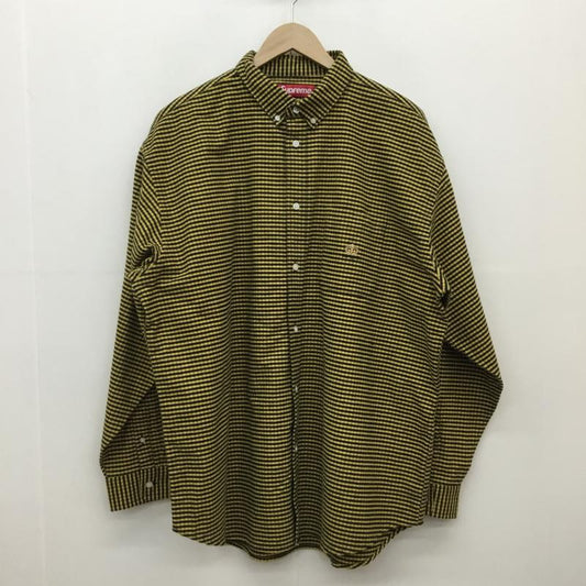 シュプリーム Supreme シャツ、ブラウス 長袖 24AW loose fit flannel oxford shirt M チェック 黒 / ブラック / X 黄 / イエロー /  メンズ USED 古着 中古 10123110