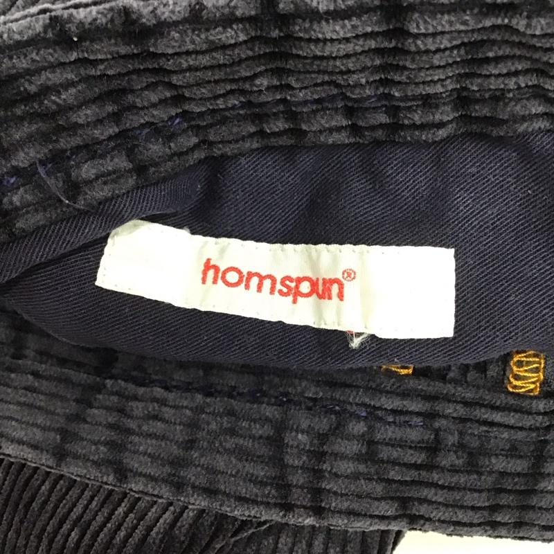 ホームスパン Homespun ボトムス ボトムス 112-3201 コーデュロイ ワイドパンツ S 無地 紺 / ネイビー /  レディース USED 古着 中古 10113679