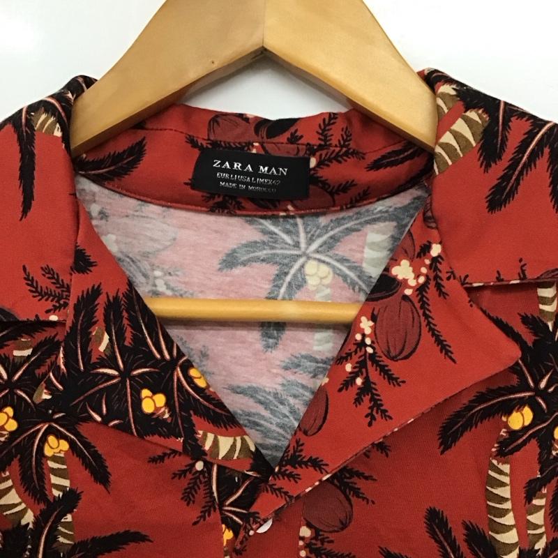 ザラ ZARA ポロシャツ 半袖 半袖ポロシャツ 半袖カットソー カラーシャツ アロハシャツ L プリント マルチカラー / マルチカラー /  メンズ USED 古着 中古 10129498