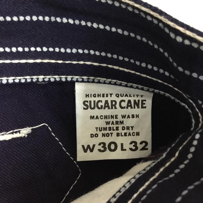 シュガーケーン SUGAR CANE パンツ デニム、ジーンズ デニムジーンズ ワイドパンツ ストレートパンツ ストライプパンツ 30インチ ストライプ 紺 / ネイビー /  メンズ USED 古着 中古 10113867