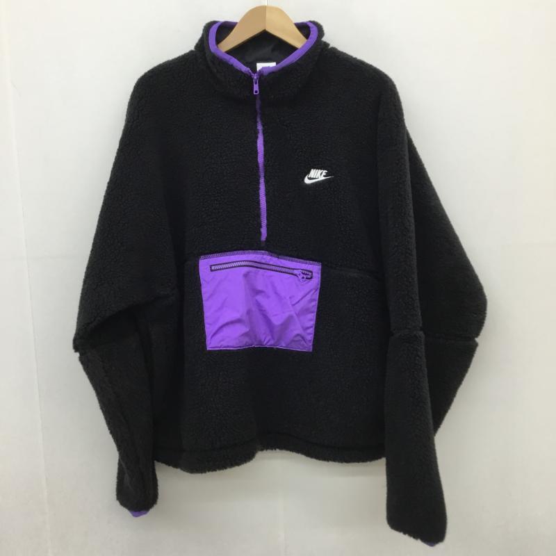 ナイキ NIKE ジャケット、上着 ジャケット、ブレザー HO220609SIV XL ロゴ、文字 黒 / ブラック / X 紫 / パープル /  メンズ USED 古着 中古 10119977