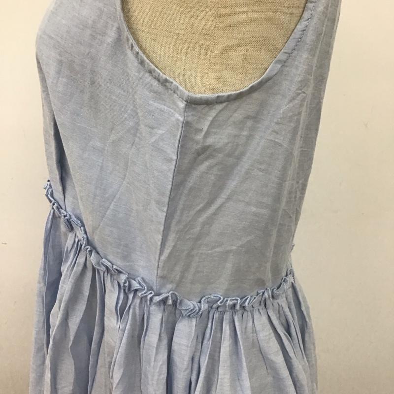 ブロードゥリー&コー Broderie & Co ワンピース ひざ丈スカート NL52OP4052TK コットン刺繍ギャザーワンピ タグ付き FREE 刺繍 水色 / ライトブルー /  レディース USED 古着 中古 10106712