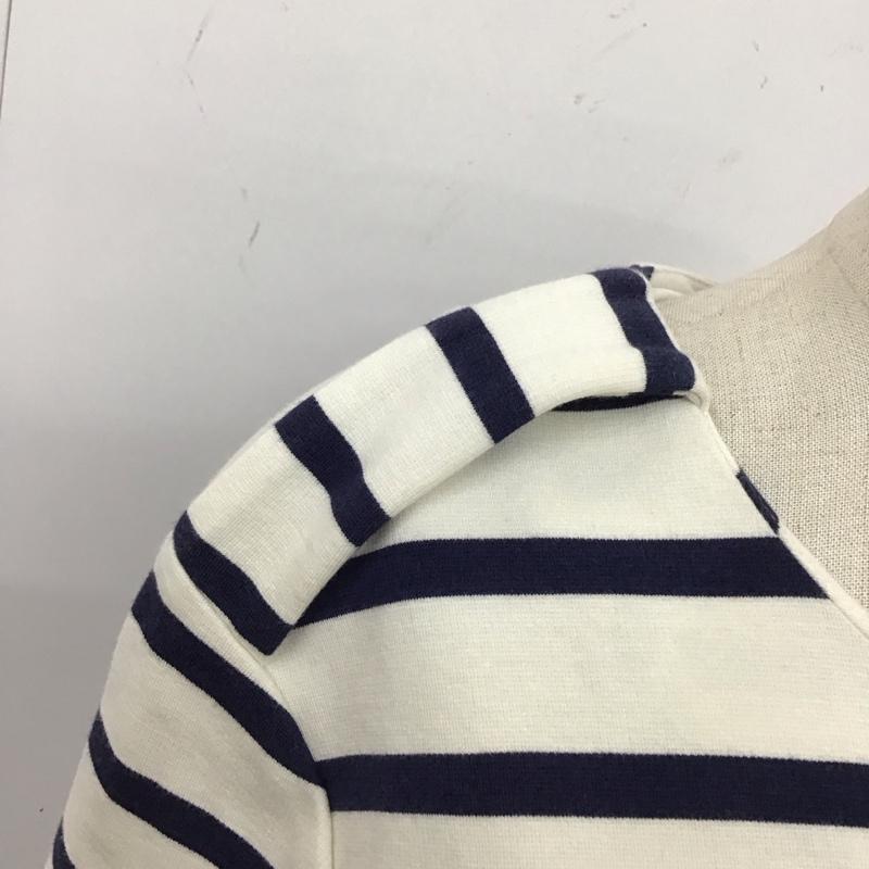 ブルックスブラザーズ BROOKS BROTHERS ワンピース ロングスカート Red Fleece 五分袖 L ボーダー柄 白 / ホワイト / X 紺 / ネイビー /  レディース USED 古着 中古 10115348