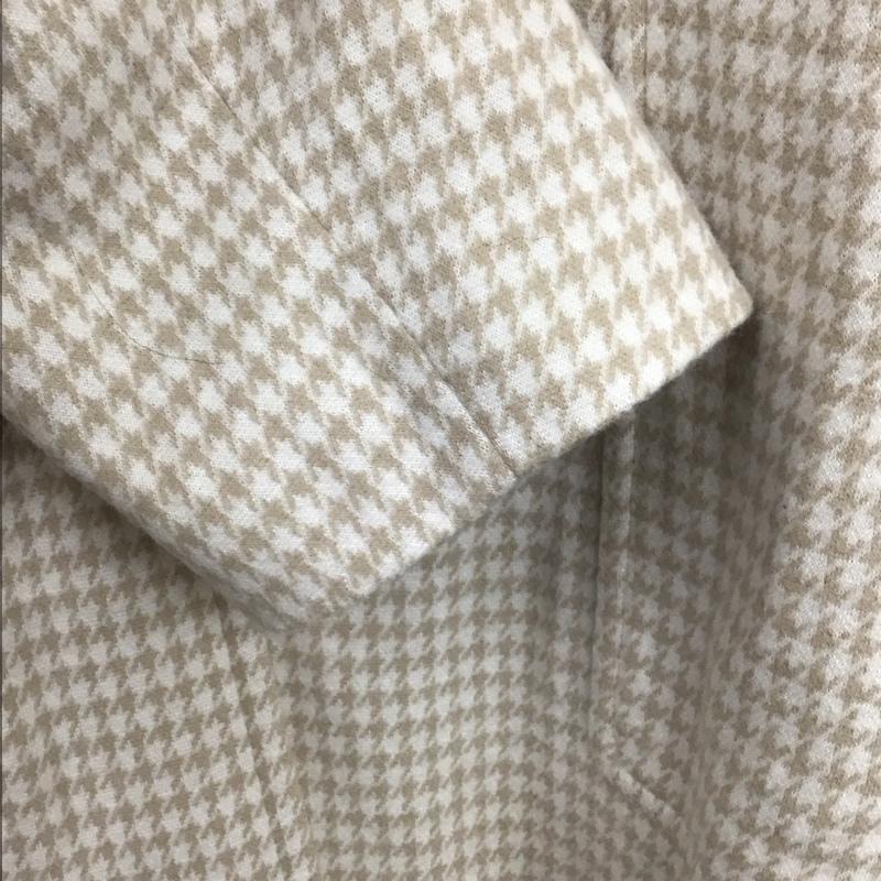 ザラ ZARA コート コート一般 2226/475/075 ハウンドトゥース プラッシュコート M  白 / ホワイト / X ベージュ / ベージュ /  レディース USED 古着 中古 10131663