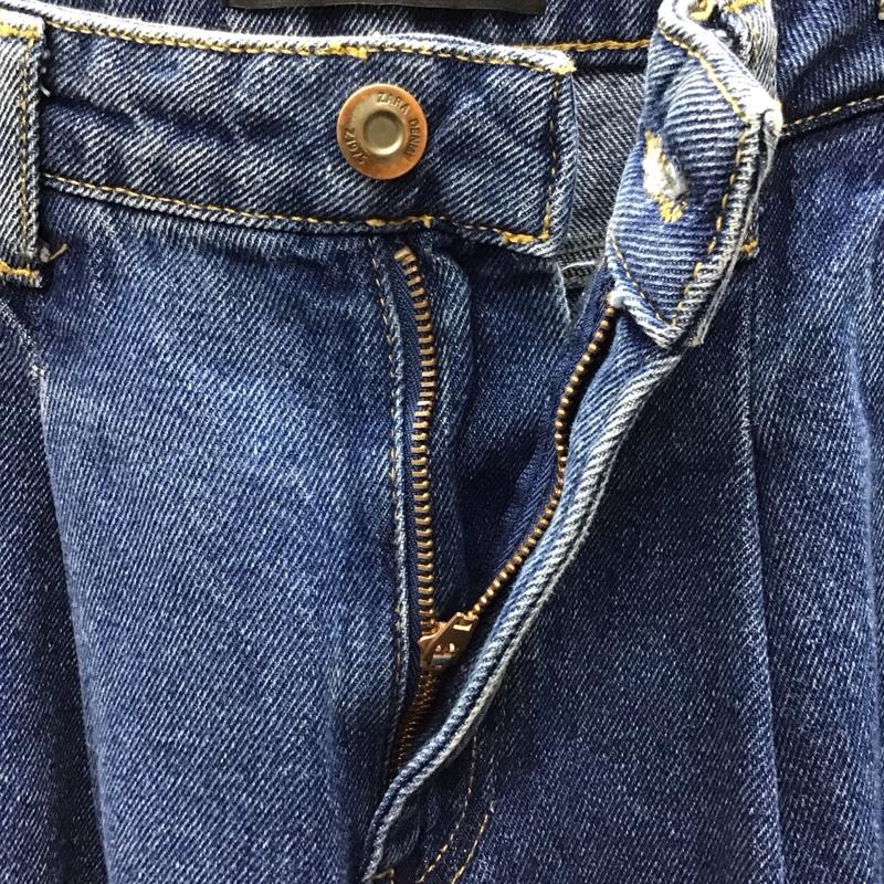 ザラ ZARA パンツ デニム、ジーンズ 6147 159 405 ワイド 無地 青 / ブルー /  レディース USED 古着 中古 10118505