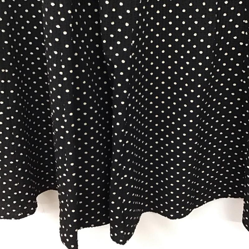 イェッカヴェッカ YECCA VECCA スカート ロングスカート 7A36L0L0100 アソートロングフレアスカート FREE ドット 黒 / ブラック /  レディース USED 古着 中古 10142910