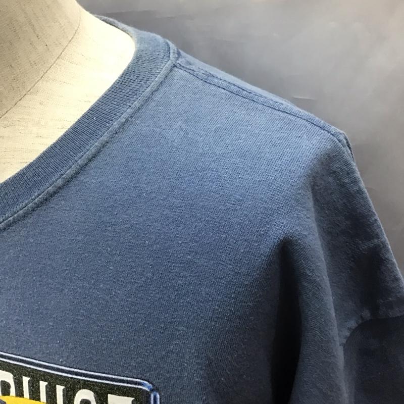 古着 USED Tシャツ 半袖 半袖カットソー プリントTシャツ クルーネックカットソー XL プリント 青 / ブルー /  メンズ USED 古着 中古 10116223