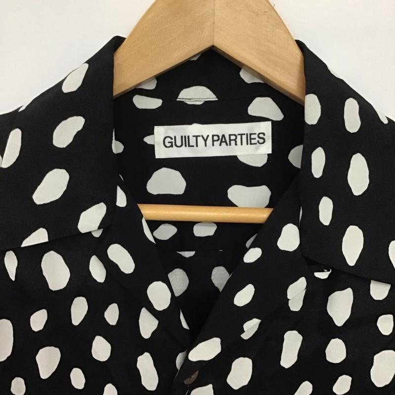 ギルティーパーティーズ GUILTYPARTIES シャツ、ブラウス 半袖 半袖シャツ プリントシャツ ポケットシャツ M プリント 白 / ホワイト / X 黒 / ブラック /  メンズ USED 古着 中古 10146796