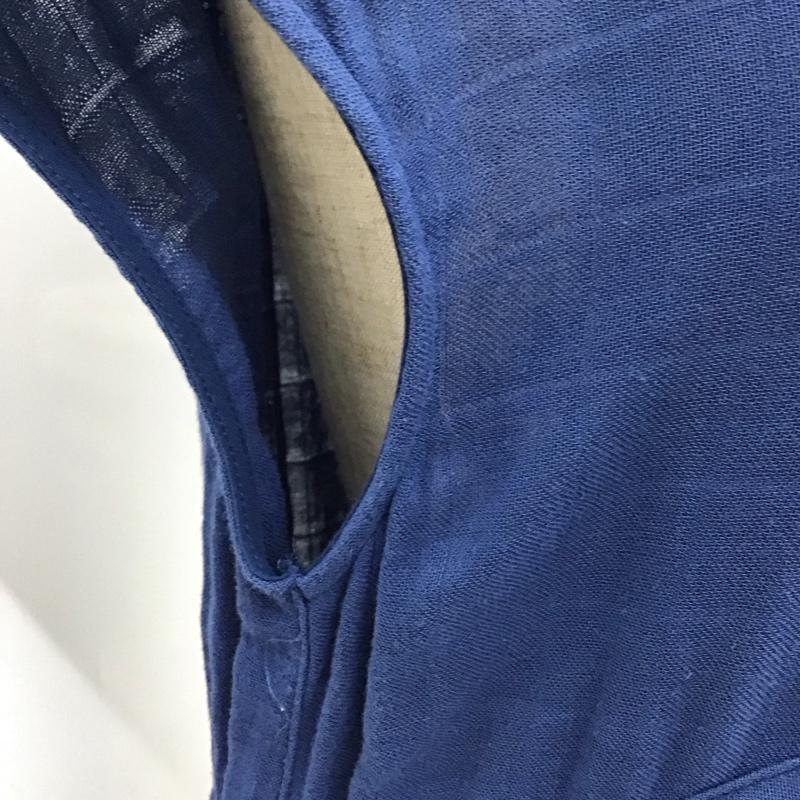 マウジー MOUSSY ワンピース ロングスカート 010CAS30-5950 Wガーゼ フレンチスリーブ FREE 無地 青 / ブルー /  レディース USED 古着 中古 10116479