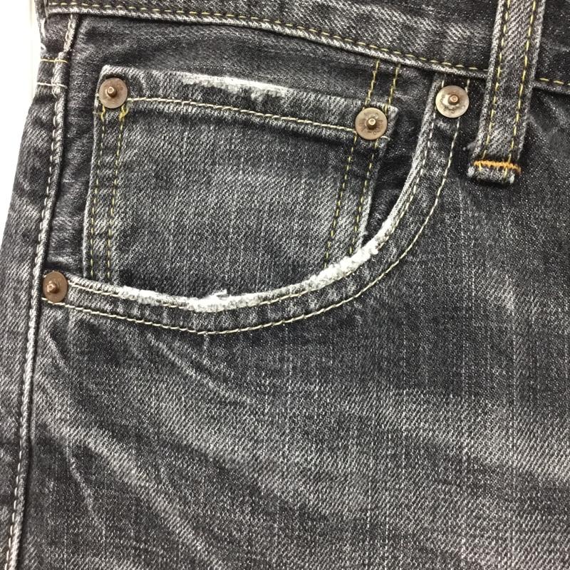リーバイストラウスアンドコー Levi Strauss & co. パンツ デニム、ジーンズ デニムパンツ ストレートパンツ ワイドパンツ カジュアルパンツ 31インチ 無地 黒 / ブラック /  メンズ USED 古着 中古 10120468