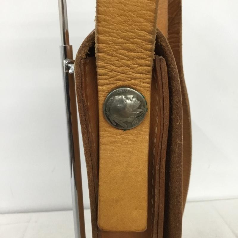 古着 USED ショルダーバッグ ショルダーバッグ レザー コンチョ 無地 茶 / ブラウン /  メンズ USED 古着 中古 10132046