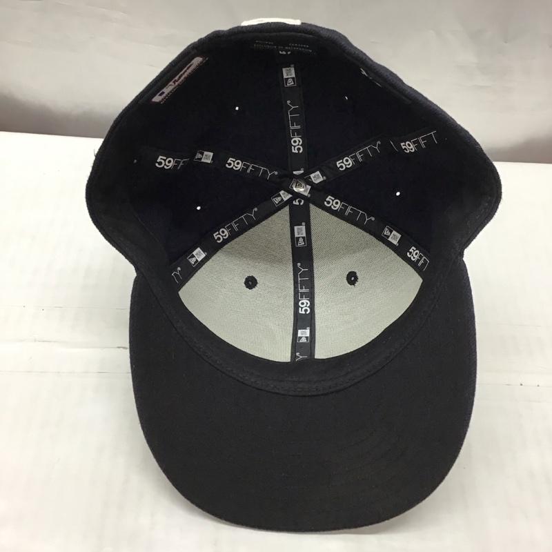 ニューエラ NEW ERA 帽子 キャップ 59FIFTY MLBオンフィールド アトランタ ブレーブス ロード ロゴ、文字 紺 / ネイビー /  メンズ USED 古着 中古 10117956