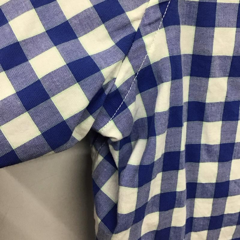 ノーティカ NAUTICA シャツ、ブラウス 半袖 半袖シャツ チェックシャツ ボタンダウンシャツ M チェック 白 / ホワイト / X 青 / ブルー /  メンズ USED 古着 中古 10142601