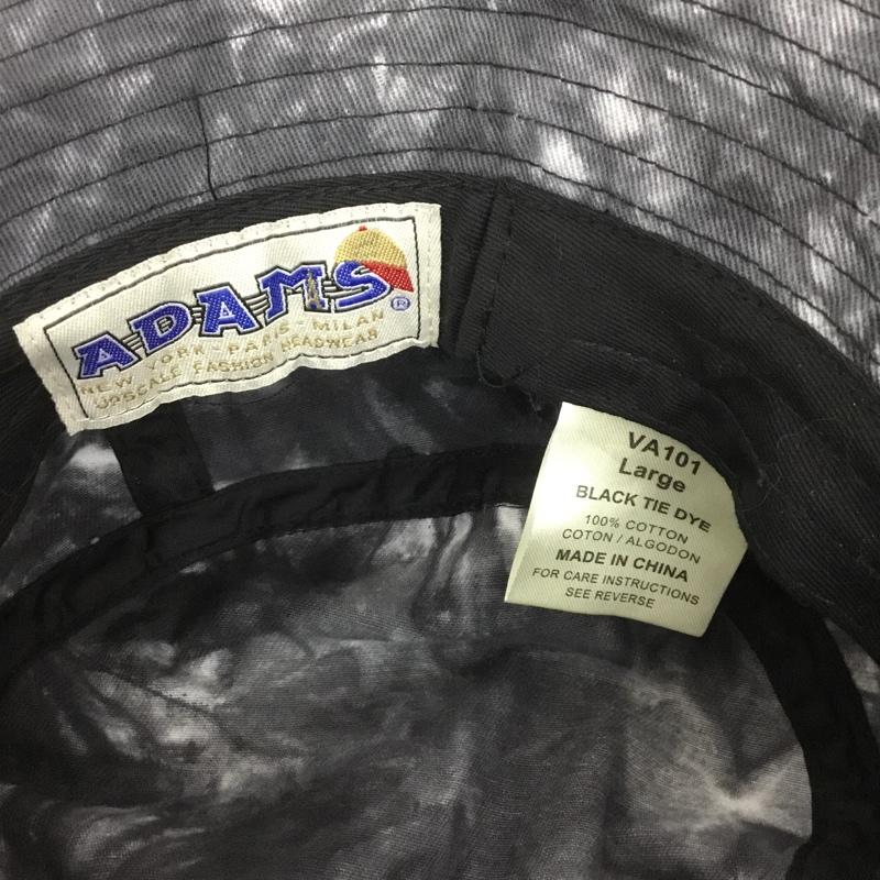 アダムス ADAMS 帽子 ハット バケットハット タイダイ染め ロゴ、文字 黒 / ブラック /  メンズ USED 古着 中古 10143303