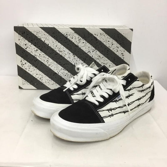 バンズ VANS スニーカー スニーカー 721356 VAULT 有刺鉄線 28cm 箱有 28.0cm 総柄 白 / ホワイト / X 黒 / ブラック /  メンズ USED 古着 中古 10137996
