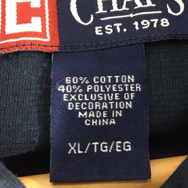 チャップス CHAPS シャツ、ブラウス 半袖 半袖シャツ 無地シャツ ボタンダウンシャツ XL 無地 紺 / ネイビー /  メンズ USED 古着 中古 10141906