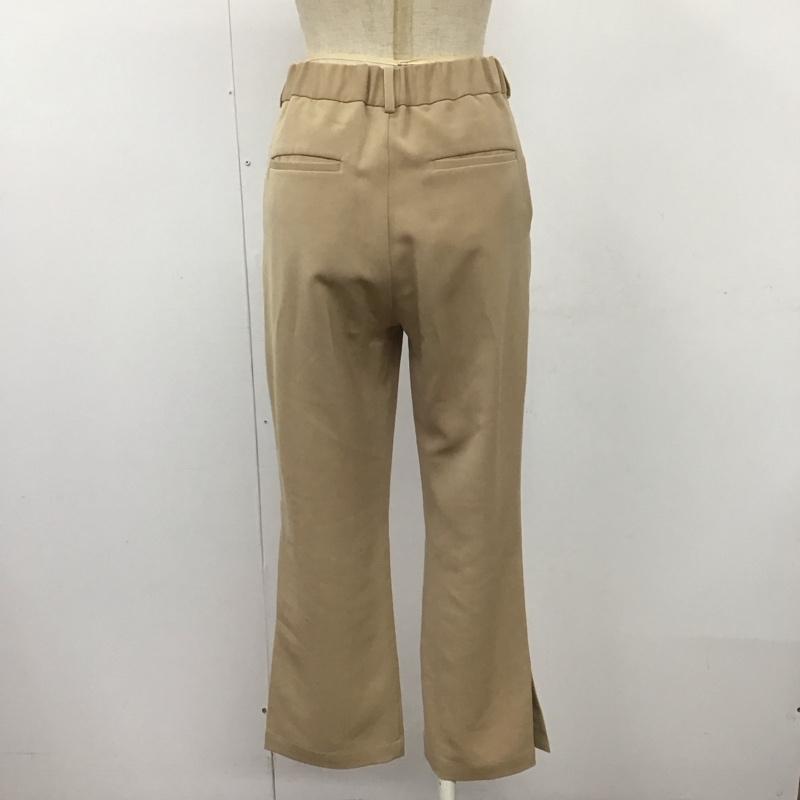 ジーナシス JEANASIS パンツ スラックス JS050405MC 裾スリット フレアパンツ S 無地 ベージュ / ベージュ /  レディース USED 古着 中古 10109026