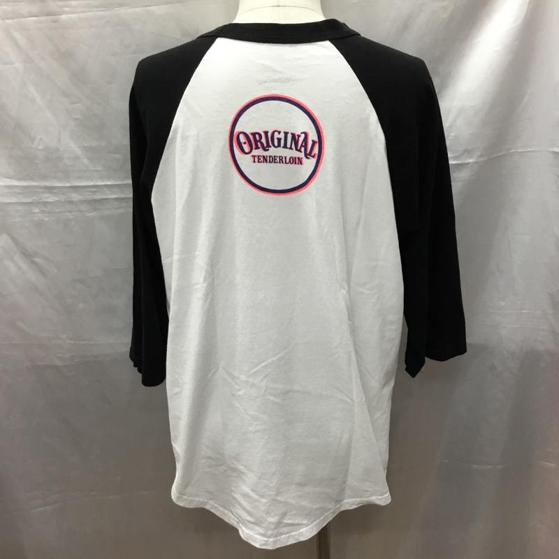 テンダーロイン TENDERLOIN カットソー 長袖 長袖カットソー クルーネックカットソー ロングスリーブカットソー プリントTシャツ L プリント 白 / ホワイト /  メンズ USED 古着 中古 10115160