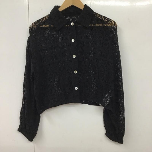 ニコアンド niko and... シャツ、ブラウス 長袖 NKN42643WS クラフトレースロングスリーブシャツ M  黒 / ブラック /  レディース USED 古着 中古 10131836
