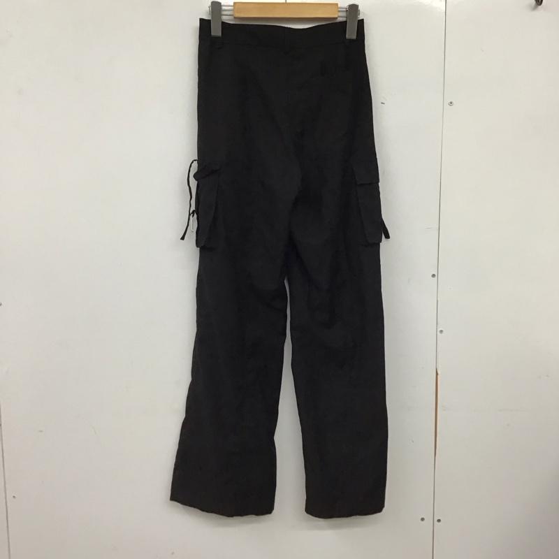 エモダ EMODA パンツ ワークパンツ、ペインターパンツ 042350700401-01 ツータックワイドカーゴパンツ ワイドパンツ S 無地 黒 / ブラック /  レディース USED 古着 中古 10149359