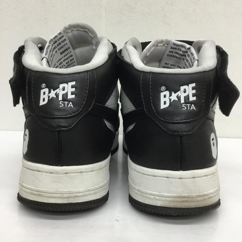 アベイシングエイプ A BATHING APE スニーカー スニーカー BAPE STA MID SAX M191010 28.0cm ロゴ、文字 白 / ホワイト / X 灰 / グレー / X 黒 / ブラック /  メンズ USED 古着 中古 10107080