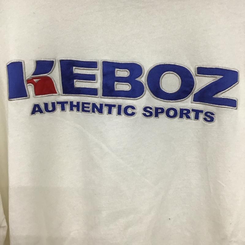 ケボズ KEBOZ Tシャツ 半袖 半袖カットソー プリントTシャツ クルーネックカットソー L ロゴ、文字 白 / ホワイト /  メンズ USED 古着 中古 10130070