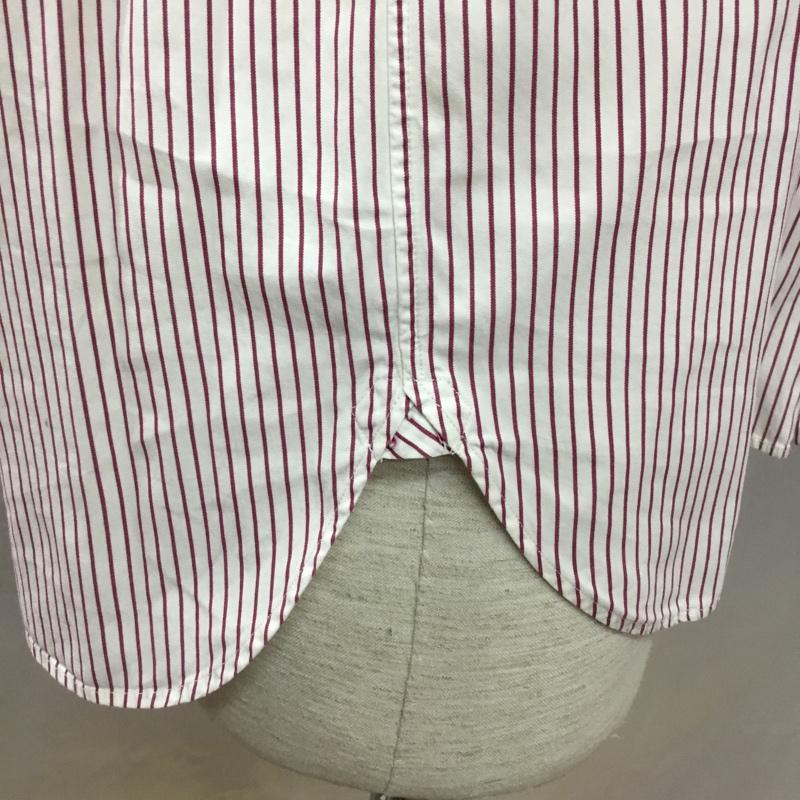 ラルフローレン RALPHLAUREN シャツ、ブラウス 長袖 長袖シャツ カラーシャツ ポケットシャツ 長袖カットソー ストライプシャツ L ストライプ 白 / ホワイト / X 赤 / レッド /  メンズ USED 古着 中古 10113290