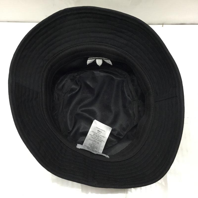 アディダス adidas 帽子 ハット AJ8995 オリジナルス BUCKET HAT CORE バケハ OSFX ロゴ、文字 黒 / ブラック /  メンズ USED 古着 中古 10109220