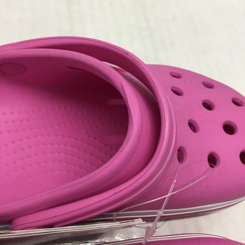 クロックス crocs シューズ シューズ crocbamd clog k 18.5cm 18.5cm 無地 桃 / ピンク /  ガールズ USED 古着 中古 10122297