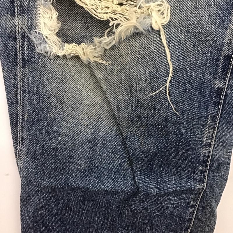 リーバイス Levi s パンツ デニム、ジーンズ デニムパンツ ストレートパンツ ダメージ加工パンツ カジュアルパンツ 36 無地 インディゴ / インディゴ /  メンズ USED 古着 中古 10109309