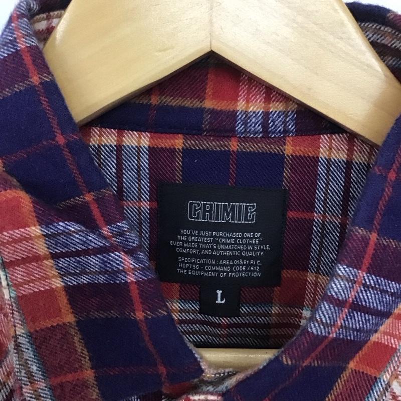 クライミー CRIMIE シャツ、ブラウス 長袖 長袖シャツ チェックシャツ カラーシャツ L チェック マルチカラー / マルチカラー /  メンズ USED 古着 中古 10133079