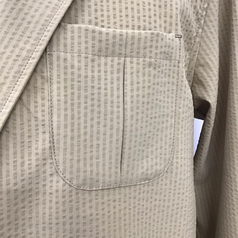 ナノユニバース nano・universe ジャケット、上着 ジャケット、ブレザー 668-3116212 LB03 シアサッカー2Bシャツジャケット カジュアルジャケット M ストライプ ベージュ / ベージュ /  メンズ USED 古着 中古 10119259