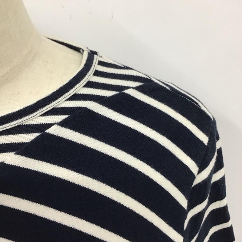 フラボア FRAPBOIS カットソー 長袖 長袖カットソー クルーネックカットソー ロングスリーブカットソー 1 ボーダー柄 紺 / ネイビー /  メンズ USED 古着 中古 10123968