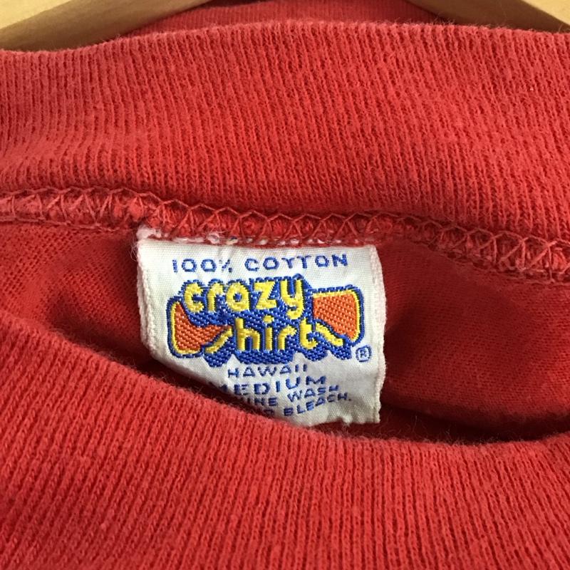 クレイジーシャツ crazy shirts Tシャツ 半袖 M プリント 赤 / レッド /  メンズ USED 古着 中古 10132677