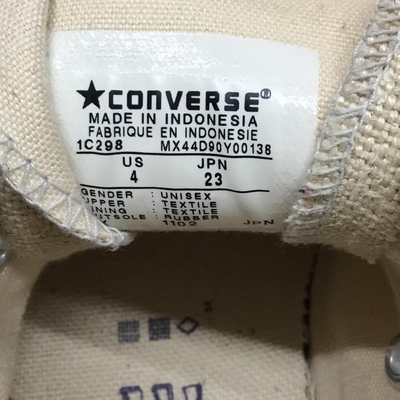 コンバース CONVERSE スニーカー スニーカー 1C298 HEMP HI ヘンプ 23cm 23.0cm ロゴ、文字 アイボリー / アイボリー /  レディース USED 古着 中古 10119081