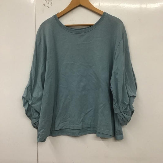 ニコアンド niko and... カットソー 七分袖 83333401 袖ギャザー M 無地 水色 / ライトブルー /  レディース USED 古着 中古 10129155