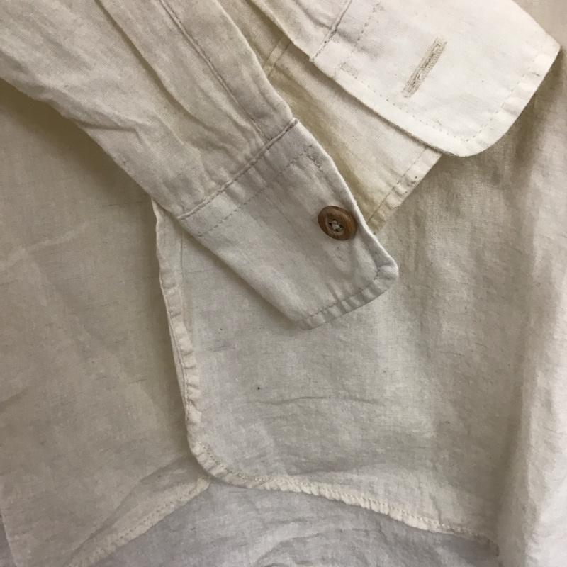 ゴーヘンプ GOHEMP シャツ、ブラウス 長袖 長袖シャツ ノーカラーシャツ カジュアルシャツ 2 ロゴ、文字 アイボリー / アイボリー /  メンズ USED 古着 中古 10143485