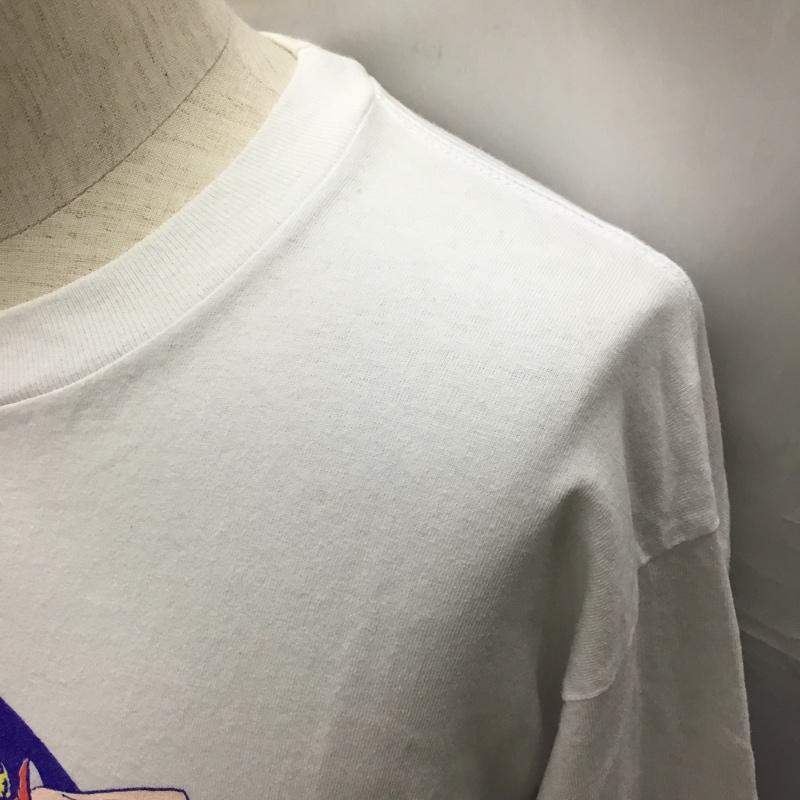 テンダーロイン TENDERLOIN カットソー 長袖 proclub コラボ 長袖カットソー プリントTシャツ L プリント 白 / ホワイト /  メンズ USED 古着 中古 10114875