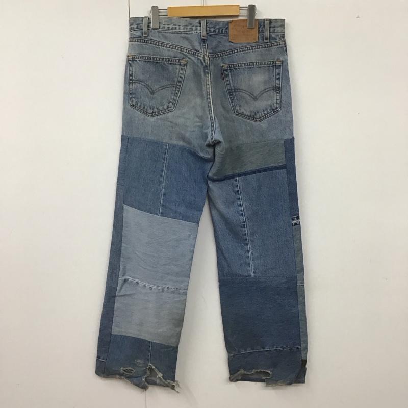 リーバイス Levi s パンツ デニム、ジーンズ デニムパンツ ストレートパンツ ワイドパンツ カジュアルパンツ リメイク 36 無地 インディゴ / インディゴ /  メンズ USED 古着 中古 10109764