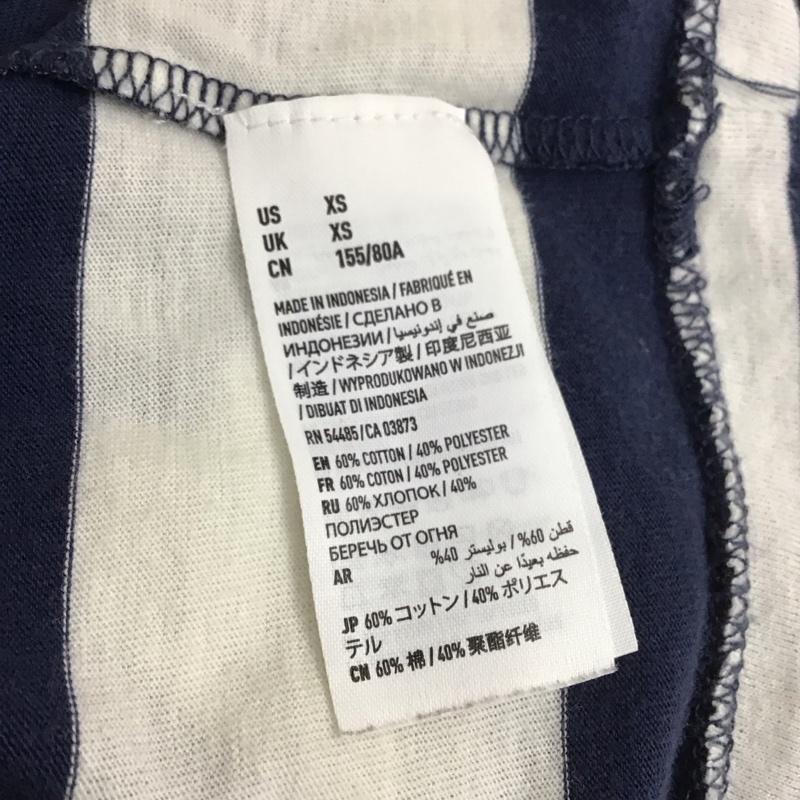 アメリカンイーグル AMERICANEAGLE カットソー 長袖 半袖ボーダーカットソー 半袖Tシャツ Vネック XS ボーダー柄 白 / ホワイト / X 紺 / ネイビー /  メンズ USED 古着 中古 10113137