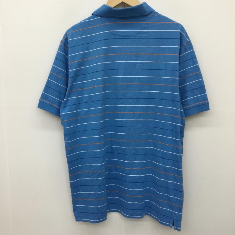 チャップス CHAPS ポロシャツ 半袖 L ボーダー柄 青 / ブルー /  メンズ USED 古着 中古 10133530