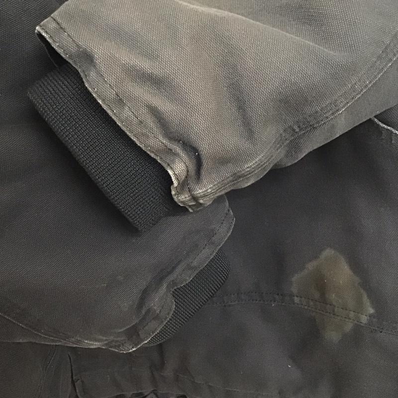 カーハート Carhartt ジャケット、上着 ジャンパー、ブルゾン ジップアップジャケット アウター 古着 フード付き XXL ロゴ、文字 黒 / ブラック /  メンズ USED 古着 中古 10130497