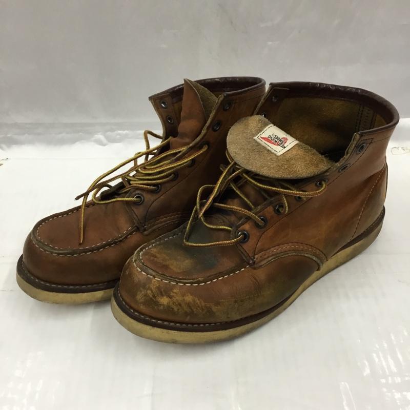 レッドウィング RED WING ブーツ ショートブーツ 875 9.5D ワークブーツ US：9.5 ロゴ、文字 茶 / ブラウン /  メンズ USED 古着 中古 10106004