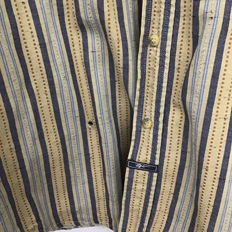 リーボック Reebok シャツ、ブラウス 長袖 長袖シャツ ストライプシャツ カラーシャツ ボタンダウンシャツ L ストライプ マルチカラー / マルチカラー /  メンズ USED 古着 中古 10133123