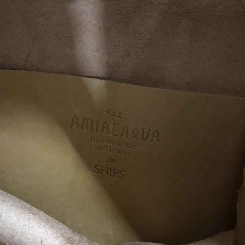 シップス SHIPS クラッチバッグ、パーティバッグ クラッチバッグ、パーティバッグ AMIACALVA 別注 2WAYクラッチバッグ 栃木レザー 二つ折り 無地 キャメル / キャメル /  メンズ USED 古着 中古 10147727