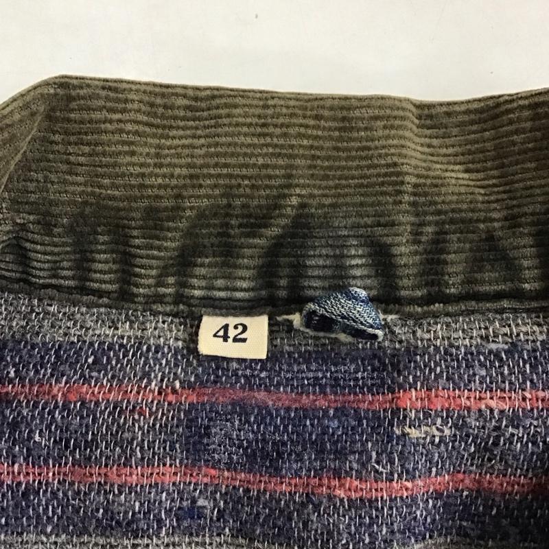古着 USED ジャケット、上着 ジャケット、ブレザー デニムジャケット 60s 70s ウィップコード デニムワークJKT gripperzipper 42 無地 インディゴ / インディゴ /  メンズ USED 古着 中古 10124763