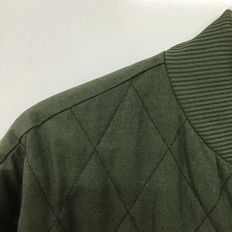 アディダス adidas ジャケット、上着 ジャンパー、ブルゾン ds9225 キルティングコート アウター M ロゴ、文字 カーキ / カーキ /  レディース USED 古着 中古 10146666